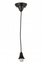 Meyda Yellow 103441 - 5"W Textured Black 1 LT Pendant Hardware