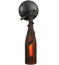 Meyda Yellow 104484 - 3" Wide Tuscan Vineyard Frosted Amber Wine Bottle Wall Sconce