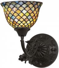 Meyda Yellow 109518 - 8"W Tiffany Fishscale Wall Sconce