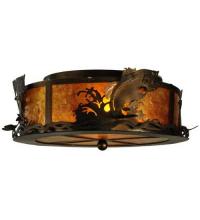 Meyda Yellow 110601 - 18"W Leaping Bass Flushmount