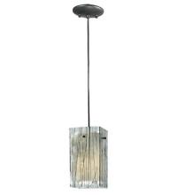 Meyda Yellow 111349 - 5"Sq Metro Fusion Branches Quadrato Mini Pendant