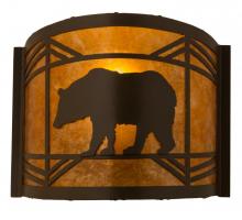 Meyda Yellow 111779 - 12"W Lone Bear Wall Sconce