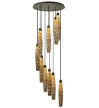 Meyda Yellow 112057 - 48"W Checkers 10 LT Cascading Pendant