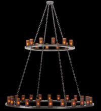 Meyda Yellow 112325 - 72"W Loxley 36 LT Two Tier Chandelier