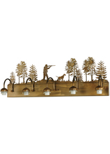 Meyda Yellow 112676 - 36" Wide Quail Hunter W/Dog 5 LT Vanity Hardware
