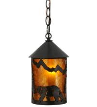 Meyda Yellow 112953 - 6" Wide Lone Bear Northwoods Mini Pendant