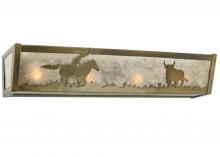 Meyda Yellow 113548 - 24"W Cowboy & Steer Vanity Light