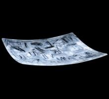Meyda Yellow 114430 - 14"Sq Metro Fusion Branches Glass Plate
