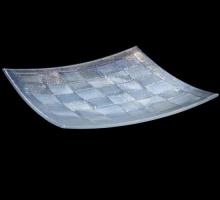 Meyda Yellow 114434 - 14"Sq Metro Fusion Empire Glass Plate