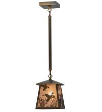 Meyda Yellow 115324 - 7"Sq Ducks in Flight Pendant