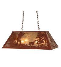 Meyda Yellow 115919 - 33"L Quail Hunter W/Dog Oblong Pendant