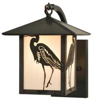 Meyda Yellow 118722 - 8"W Seneca Heron Curved Arm Wall Sconce