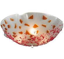 Meyda Yellow 120077 - 18"W Metro Fusion Organic Slumped Glass Flushmount