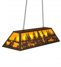 Meyda Yellow 123151 - 48" Long Tall Pines Oblong Pendant