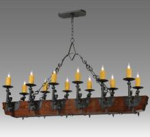 Meyda Yellow 124272 - 60"L Tudor LED 12 LT Chandelier