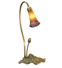 Meyda Yellow 12460 - 16" High Amber/Purple Pond Lily Accent Lamp