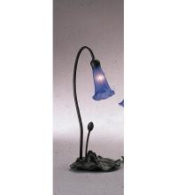 Meyda Yellow 12500 - 16" High Blue Pond Lily Mini Lamp