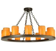 Meyda Yellow 125431 - 36"W Loxley 12 LT Chandelier