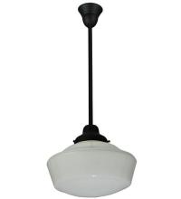 Meyda Yellow 125622 - 16" Wide Revival Schoolhouse W/Traditional Globe Pendant