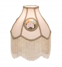 Meyda Yellow 12625 - 12" Wide Reverse Painted Roses W/Beads Shade