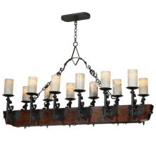 Meyda Yellow 127483 - 60"L Tudor Jadestone LED Oblong Chandelier