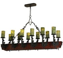 Meyda Yellow 127484 - 60"L Tudor Jadestone LED Chandelier