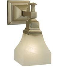 Meyda Yellow 129074 - 5"W Bungalow White Alabaster Swirl Wall Sconce