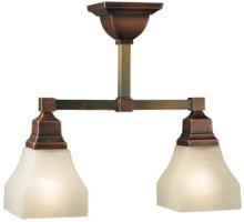Meyda Yellow 129083 - 15.5" Long Bungalow 2 Light Semi-Flushmount