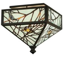 Meyda Yellow 129417 - 21" Square Backyard Friends Flushmount