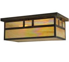 Meyda Yellow 130112 - 22" Long Hyde Park Double Bar Mission Oblong Flushmount