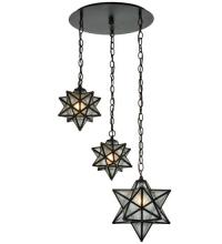 Meyda Yellow 130969 - 21" Wide Moravian Star 3 Light Cascading Pendant