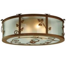 Meyda Yellow 131220 - 30" Wide Oak Leaf & Acorn Flushmount