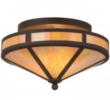 Meyda Yellow 132446 - 16"W Craftsman Prime Flushmount