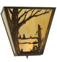 Meyda Yellow 133140 - 13"W Quiet Pond Left Wall Sconce