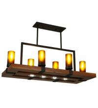 Meyda Yellow 133419 - 38" Long Grand Terrace 6 Light Oblong Chandelier