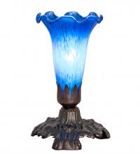 Meyda Yellow 13420 - 7" High Blue Pond Lily Accent Lamp