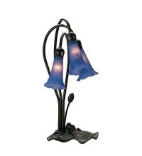 Meyda Yellow 13746 - 16" High Blue Pond Lily 3 LT Accent Lamp