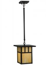 Meyda Yellow 137578 - 9"Sq Hyde Park Double Bar Mission Pendant