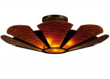 Meyda Yellow 137771 - 48.75"W Metro Fusion Elite Glass Semi-Flushmount