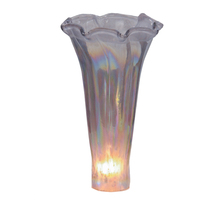 Meyda Yellow 13822 - 3" Wide X 5" High Purple Iridescent Pond Lily Shade