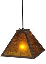 Meyda Yellow 139476 - 10"Square Mission Mini Pendant