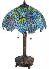 Meyda Yellow 139606 - 25"H Tiffany Wisteria Table Lamp