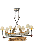 Meyda Yellow 139745 - 50"L Personalized Canoe 8 LT Chandelier