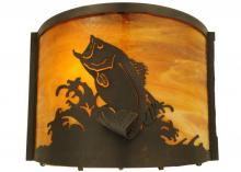 Meyda Yellow 139810 - 11.25"W Leaping Bass Wall Sconce