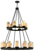Meyda Yellow 140432 - 42" Wide Loxley Jadestone 18 LT Two Tier Chandelier
