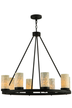 Meyda Yellow 140445 - 37.5"W Loxley Jadestone 8 LT Chandelier