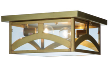 Meyda Yellow 140498 - 14"Sq Hyde Park Hill Top Flushmount