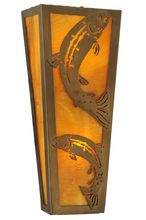 Meyda Yellow 140840 - 5" Wide Leaping Trout Wall Sconce