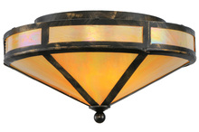 Meyda Yellow 140867 - 15.5" Wide Craftsman Prime Flushmount