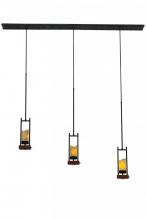 Meyda Yellow 141350 - 72"L Grand Terrace 3 LT Jadestone Island Pendant